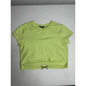 Forever 21 Women’s Solid Lime Green Short Sleeve Crew Neck Basic T-Shirt Size M
